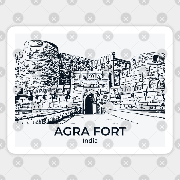 Agra Fort - India Magnet by Lakeric